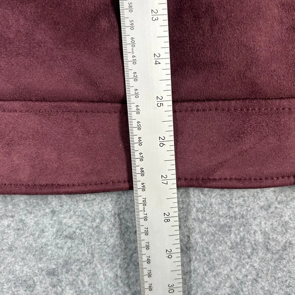 Robert Graham Jacket Mens XXL Burgundy Faux Suede Snap Front Pocket